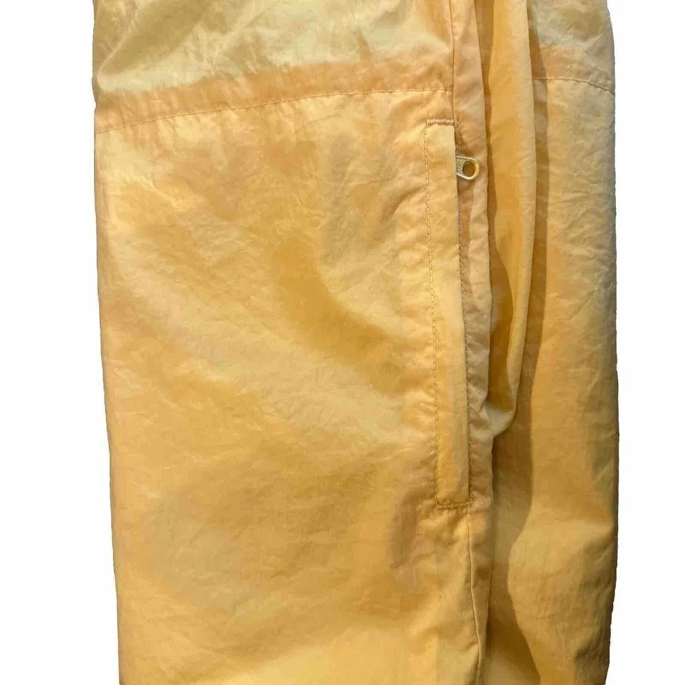 90s VTG Nike Youth L ( 14-16 ) Yellow Lined Banded Shoulder Windbreaker Jacket